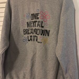 Gray Graphic crew neck  Sweatshirt